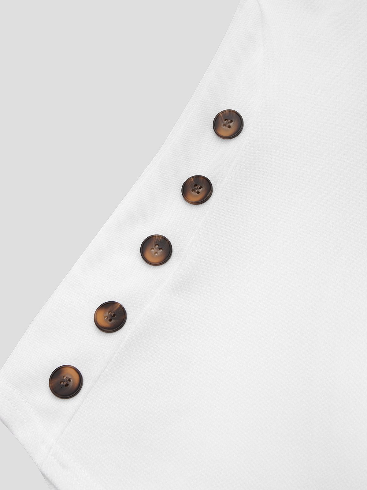 Cotton Casual Plain Long Sleeve Top