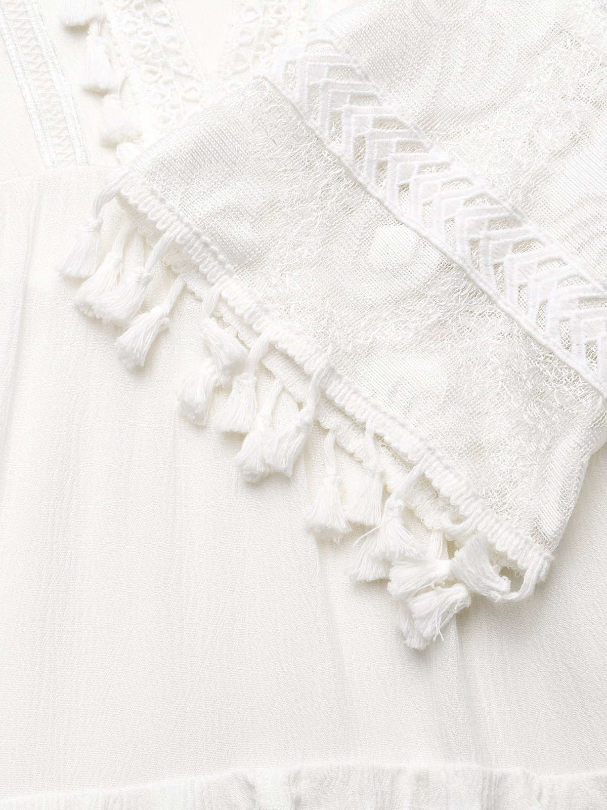Plain Notched Regular Fit Boho Dress