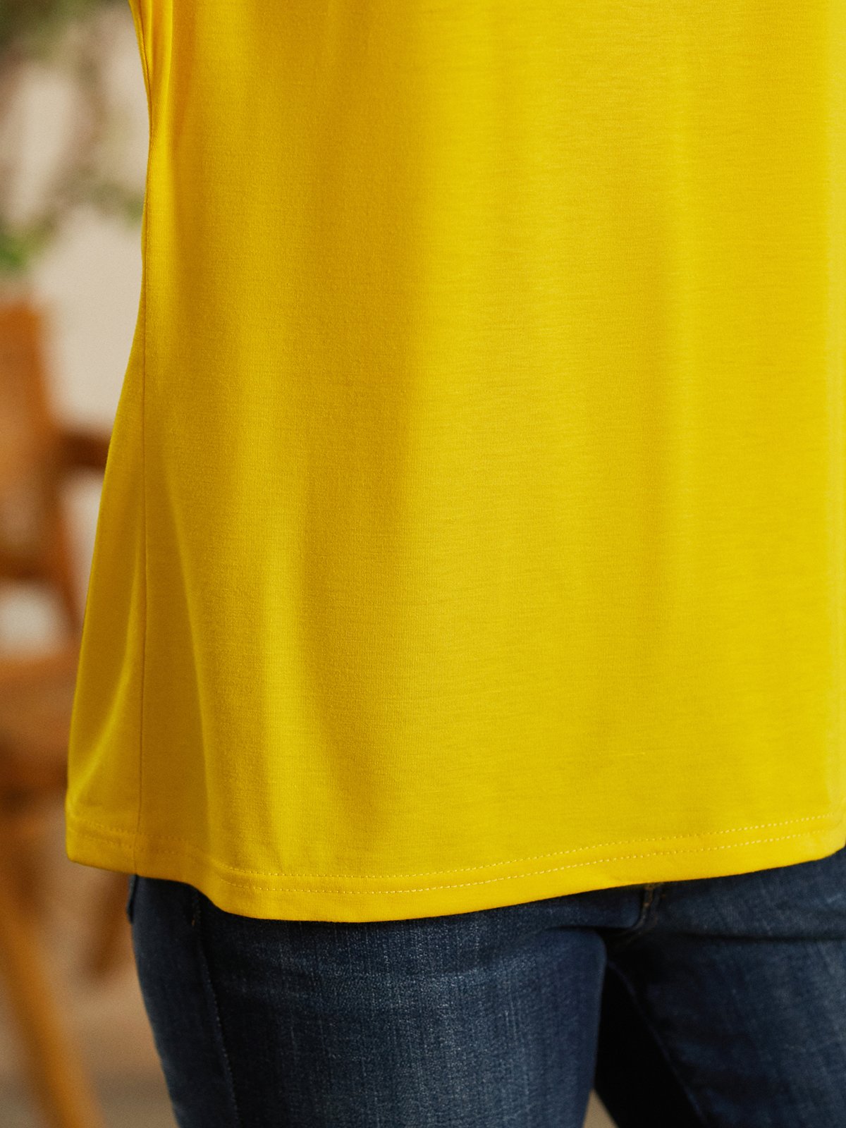 V Neck Jersey T-shirt