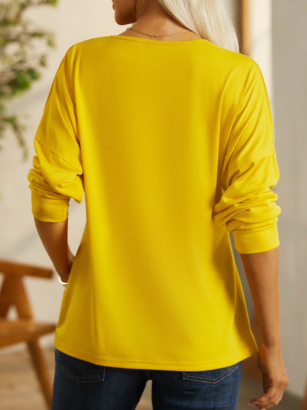 V Neck Jersey T-shirt