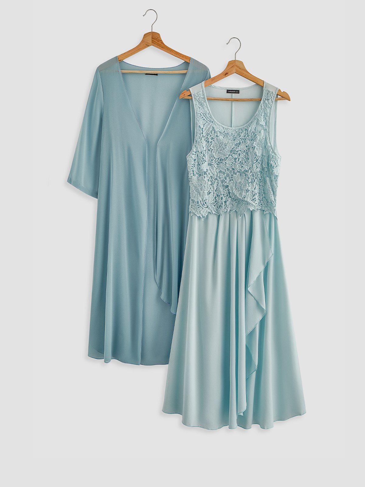 Regular Fit Lace Round Neck Solid Casual Dress