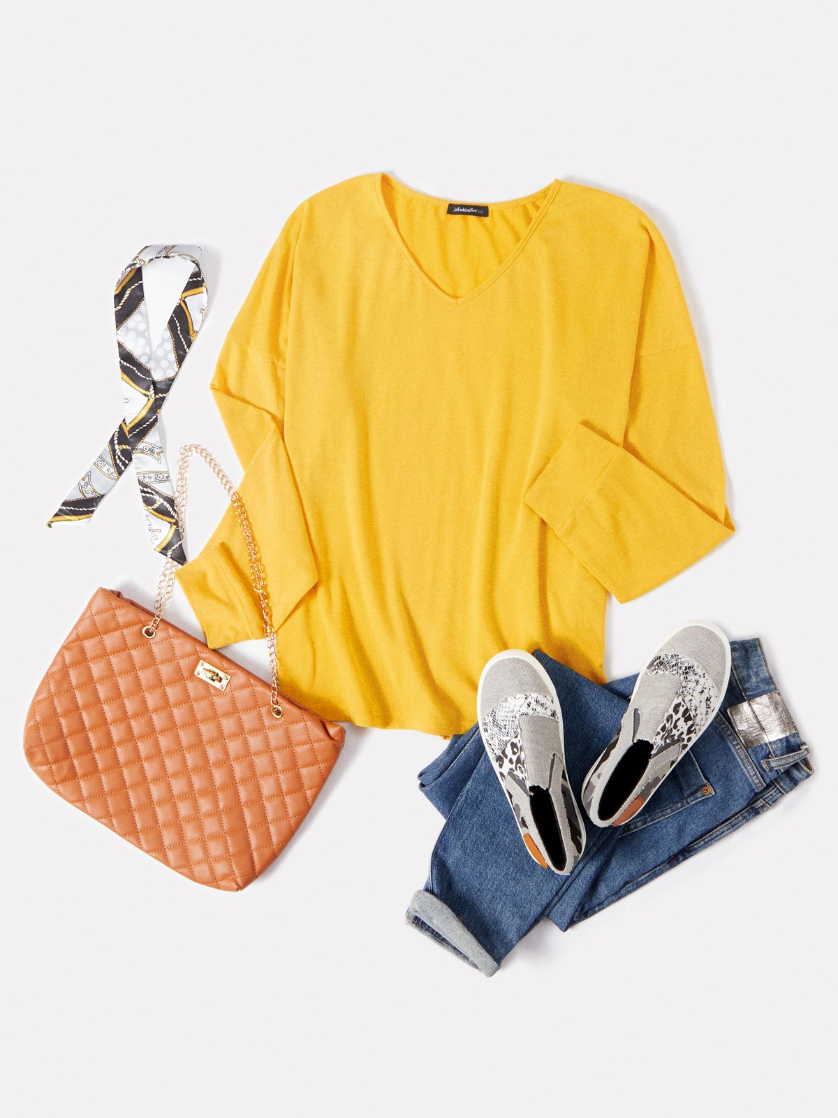 V Neck Jersey T-shirt