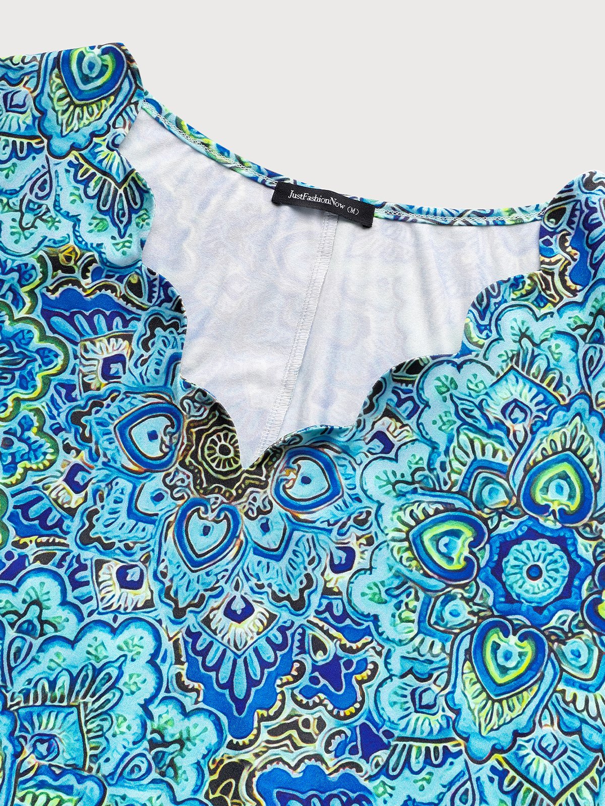 Casual V Neck Tribal Dress
