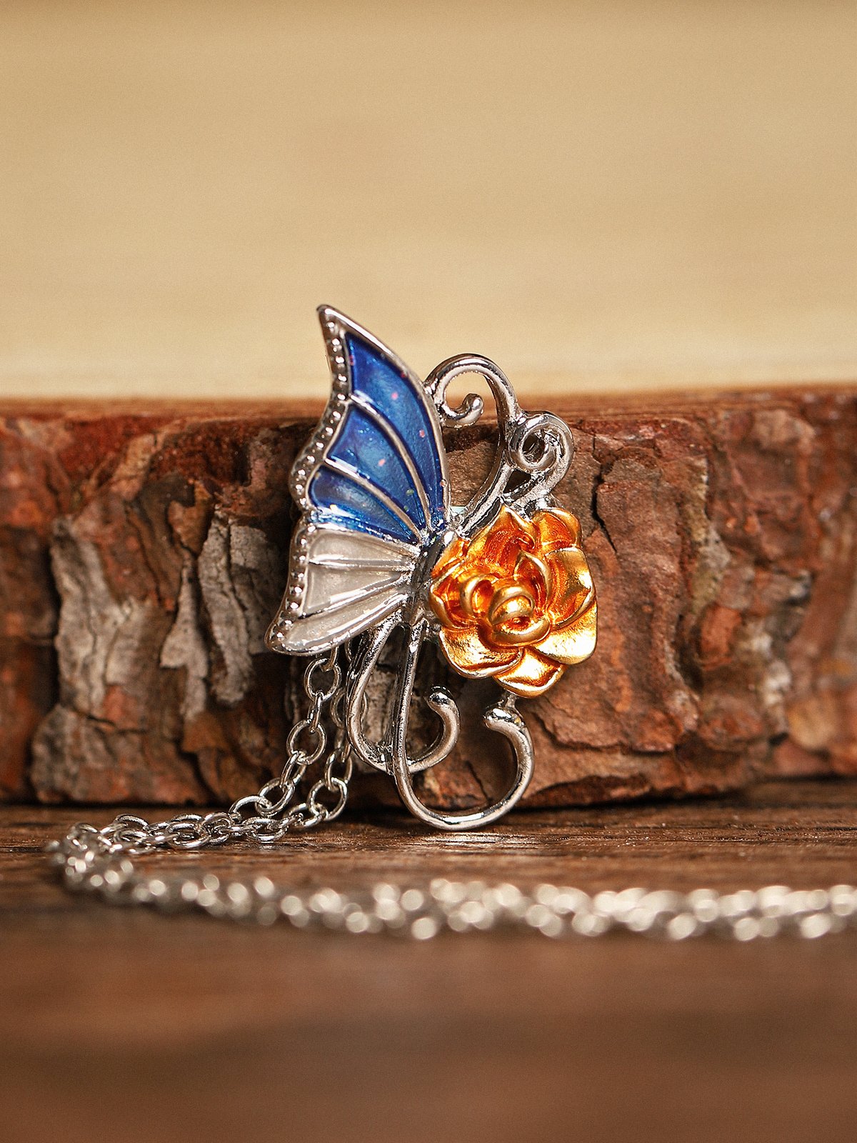 Rose Necklace Dress Jewelry