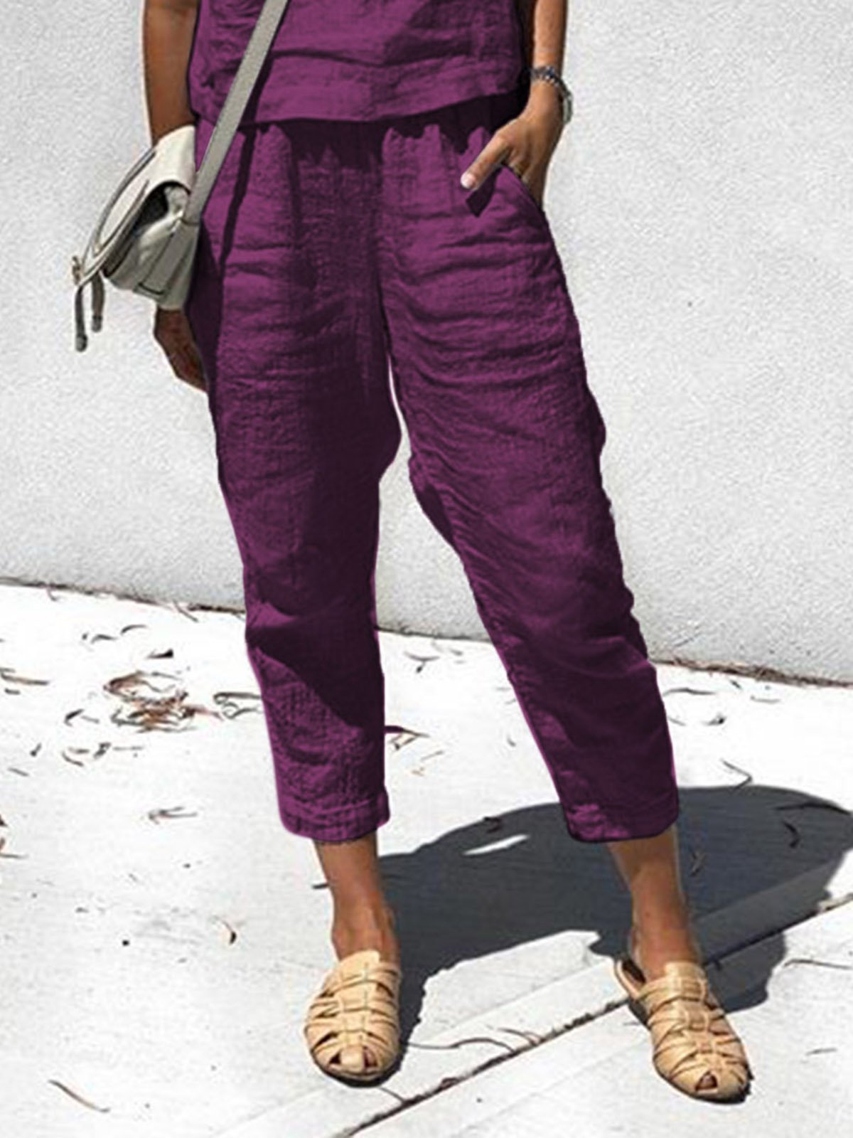 Linen Plain Boho Pants