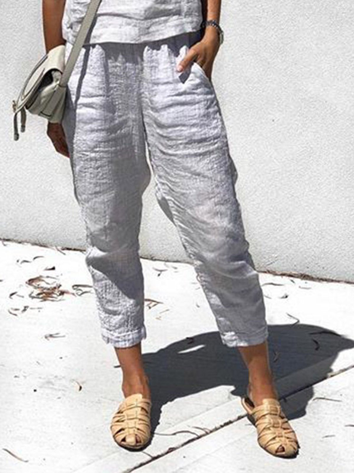 Linen Plain Boho Pants