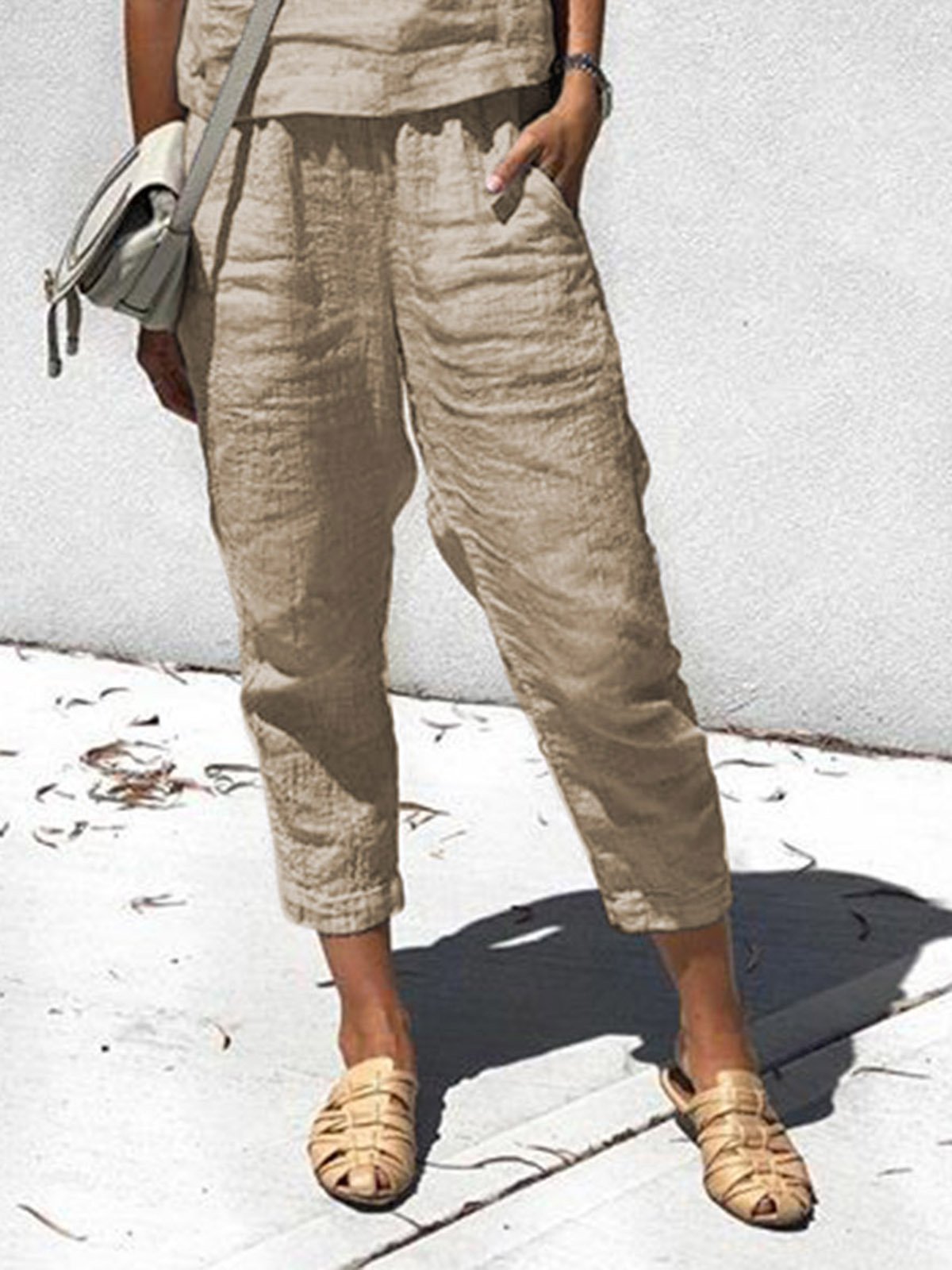 Linen Plain Boho Pants