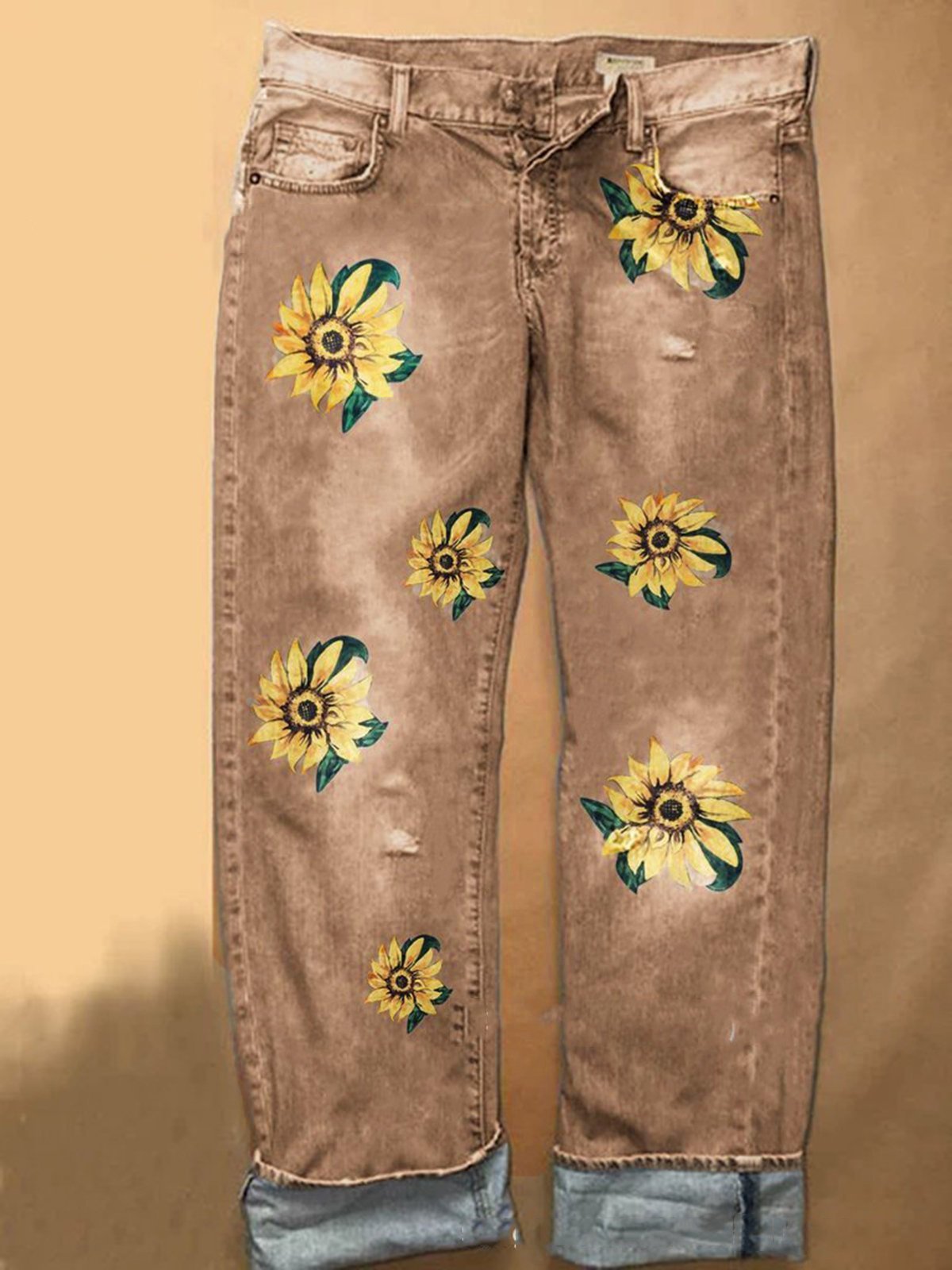 Floral Denim Slim Fit Jeans