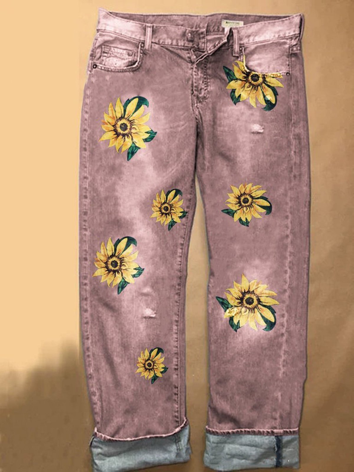 Floral Denim Slim Fit Jeans