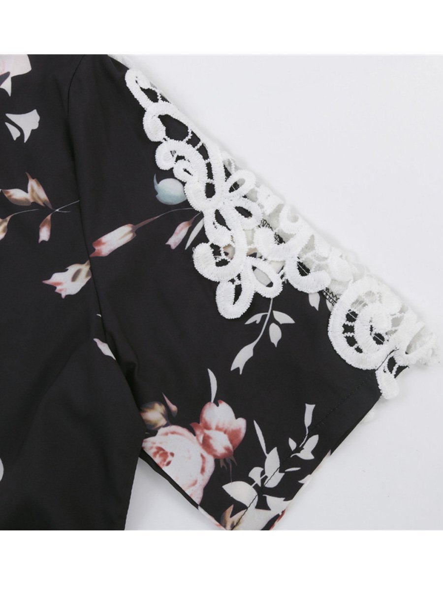 Loosen V Neck Casual T-shirt