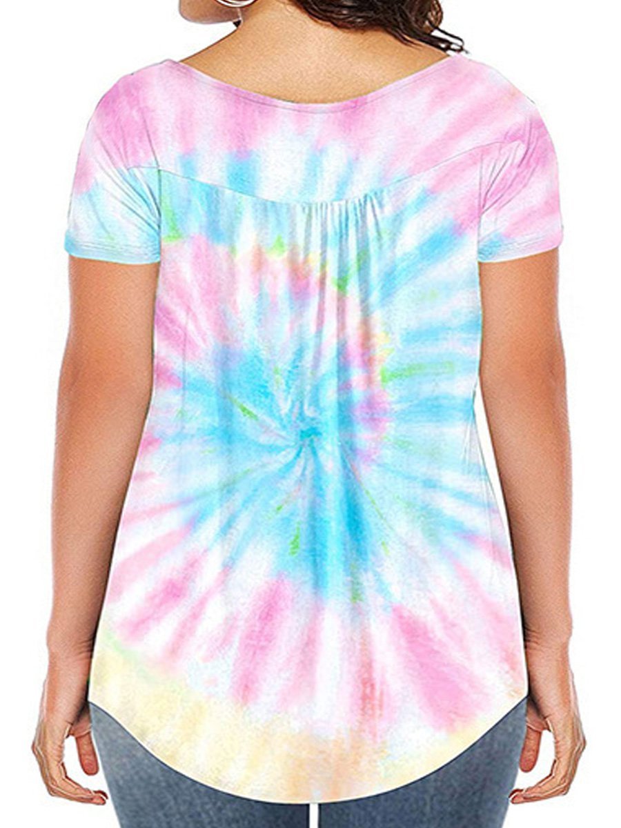 Cotton Casual V Neck Loosen T-shirt