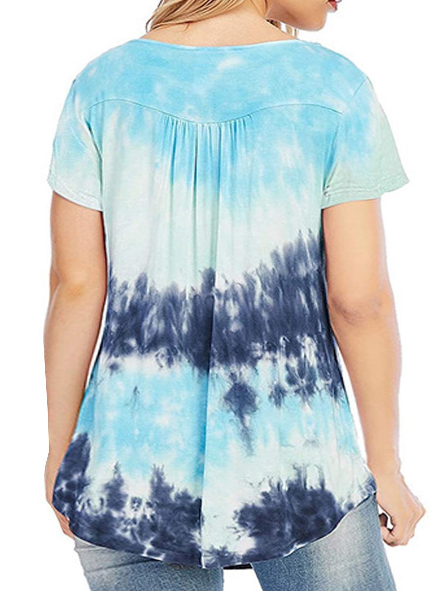 Cotton Casual V Neck Loosen T-shirt