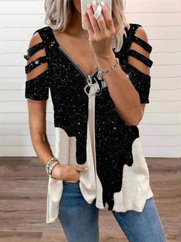 Loosen Casual Round Neck T-shirt