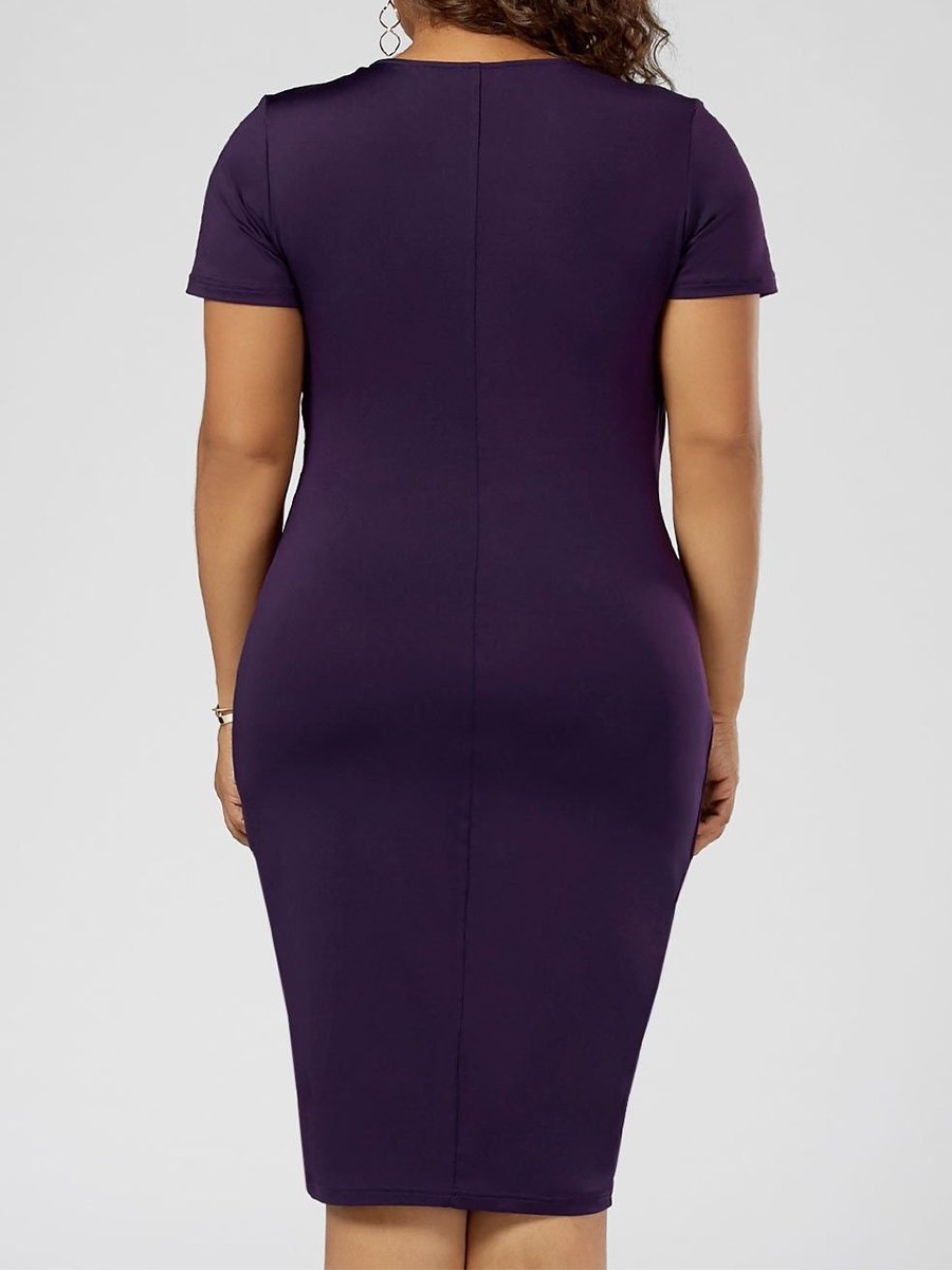 Party Solid Regular Fit Casual Dress