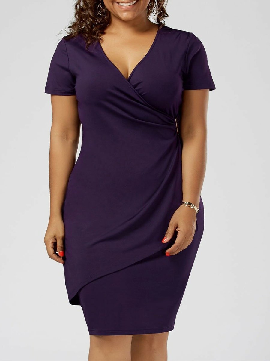 Party Solid Regular Fit Casual Dress