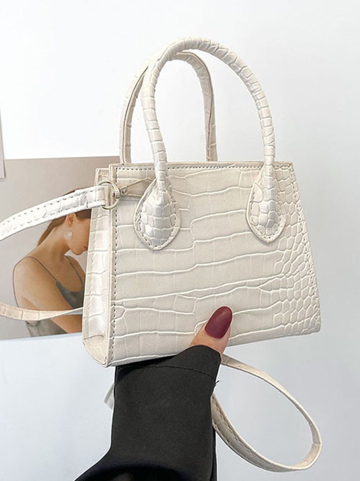 Pu Leather Zipper Women's Bags