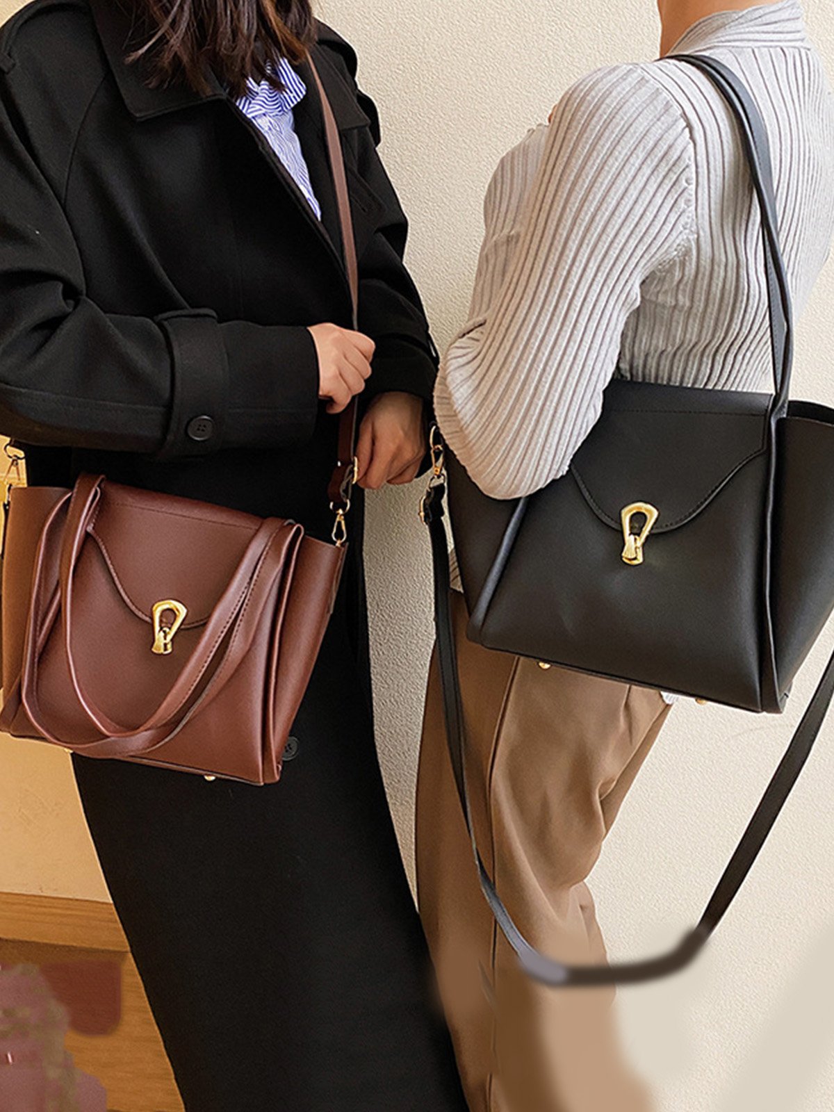 Simple Pu Leather Women's Bags