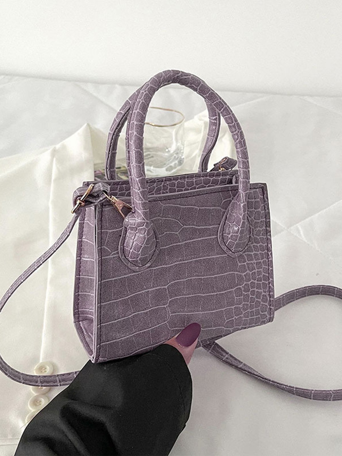 Pu Leather Zipper Women's Bags