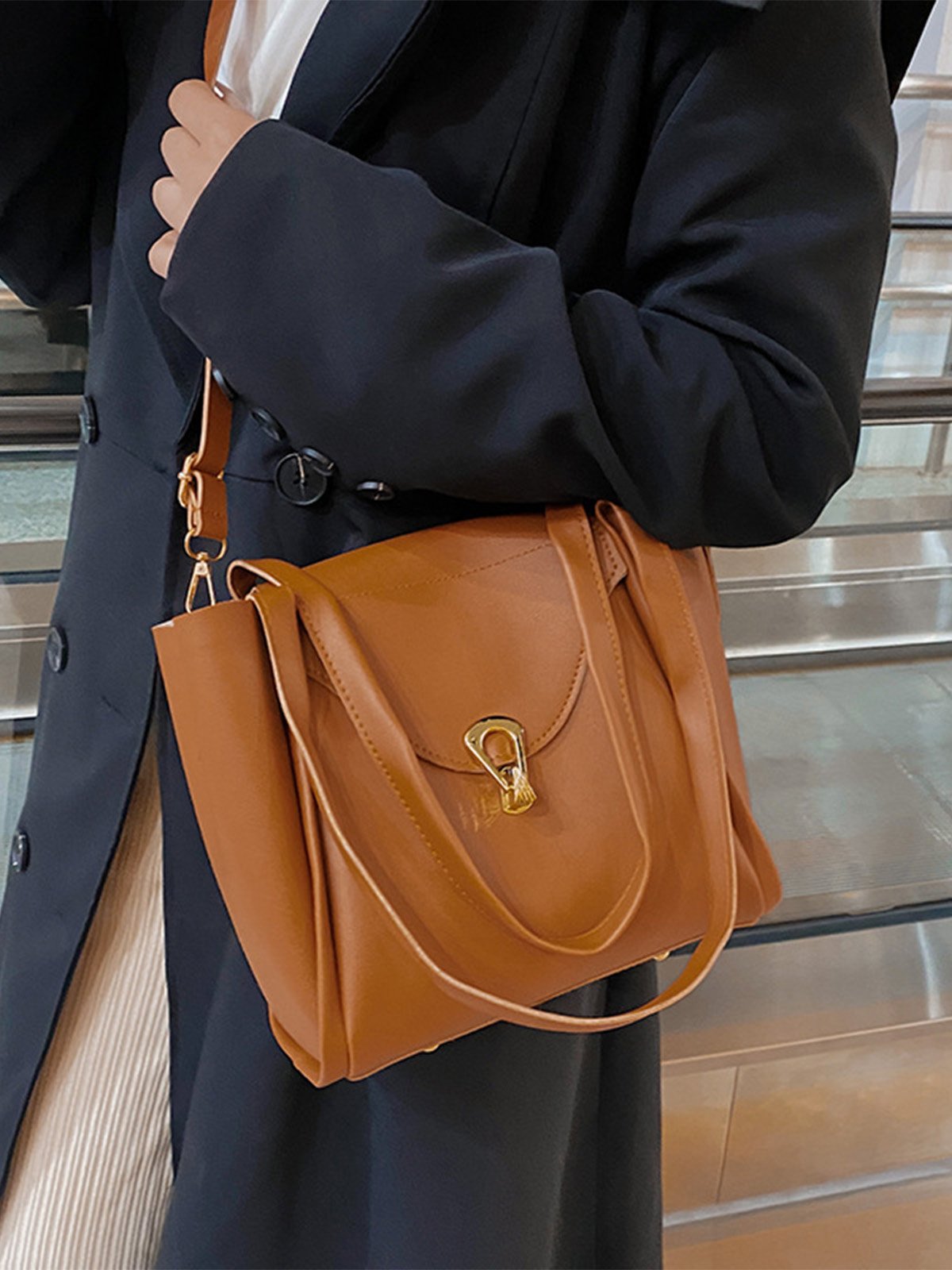 Simple Pu Leather Women's Bags