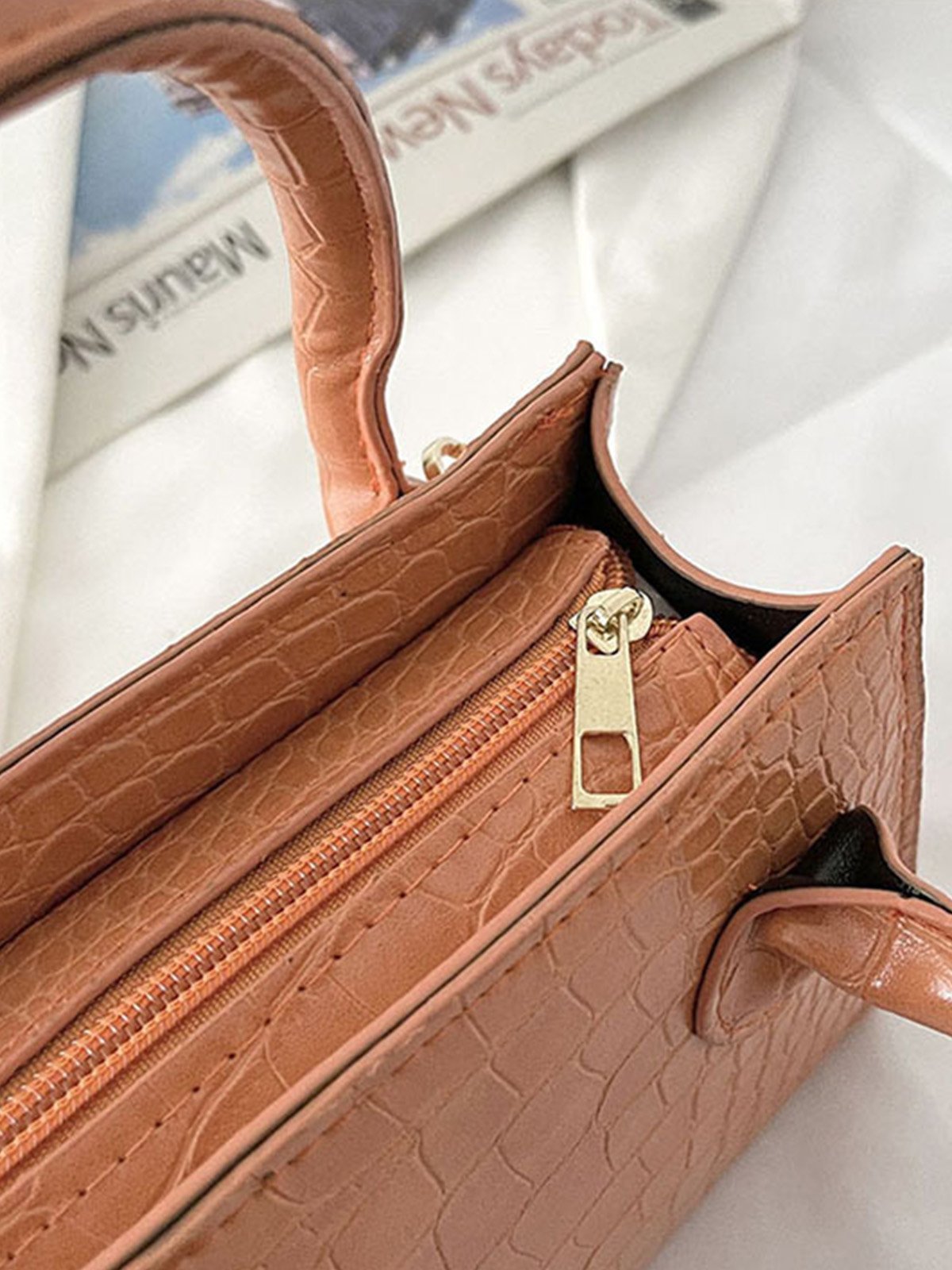Pu Leather Zipper Women's Bags