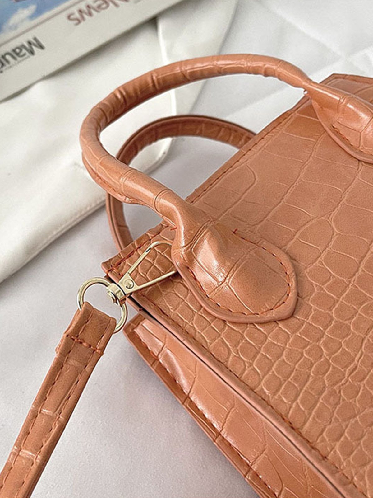 Pu Leather Zipper Women's Bags