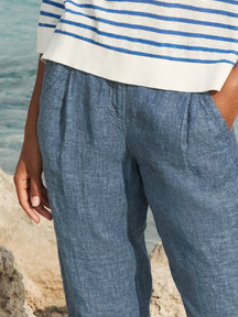 Loosen Cotton Blends Plain Pants