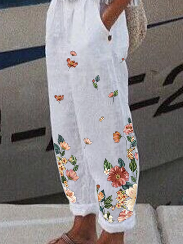 Floral Loosen Pants