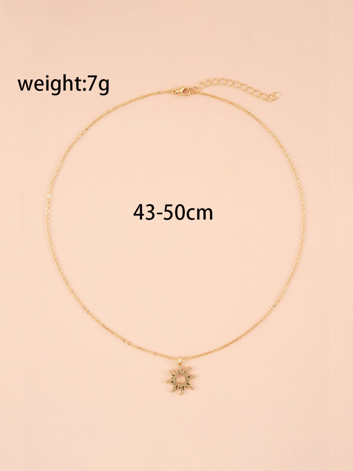 Simple Sunflower Alloy Necklace