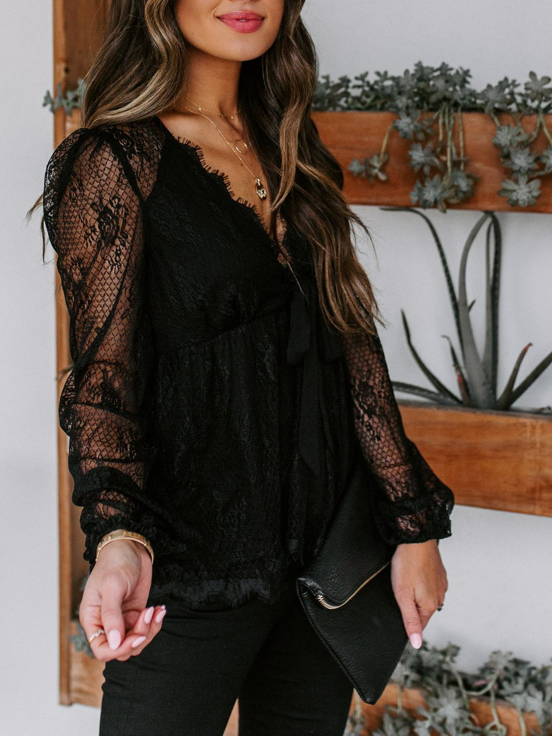 Plain Regular Fit Sexy Long Sleeve Top