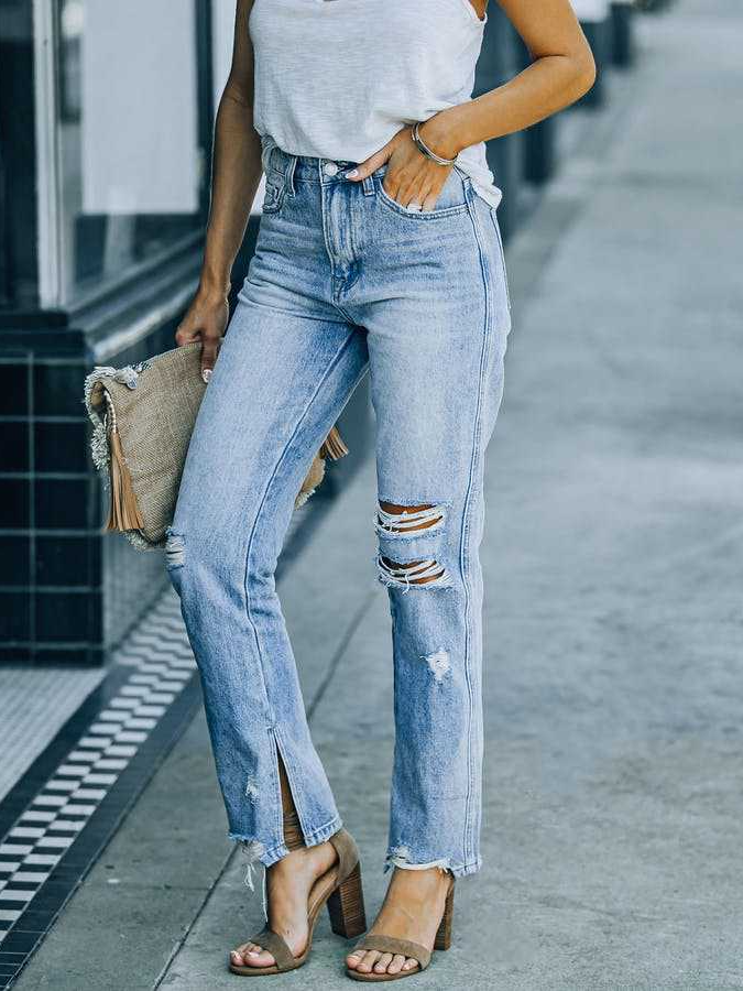 Simple Denim Plain Regular Fit Jeans