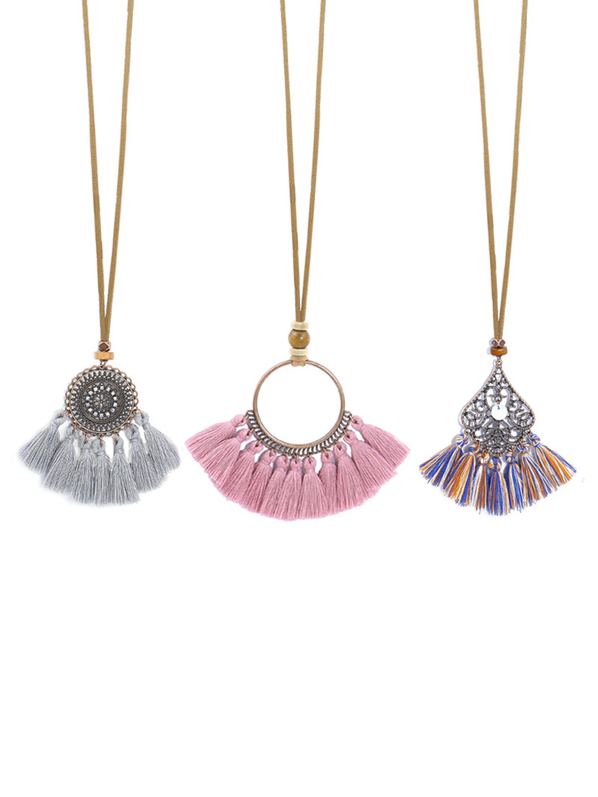 Ethnic Handwoven Tassel Necklace
