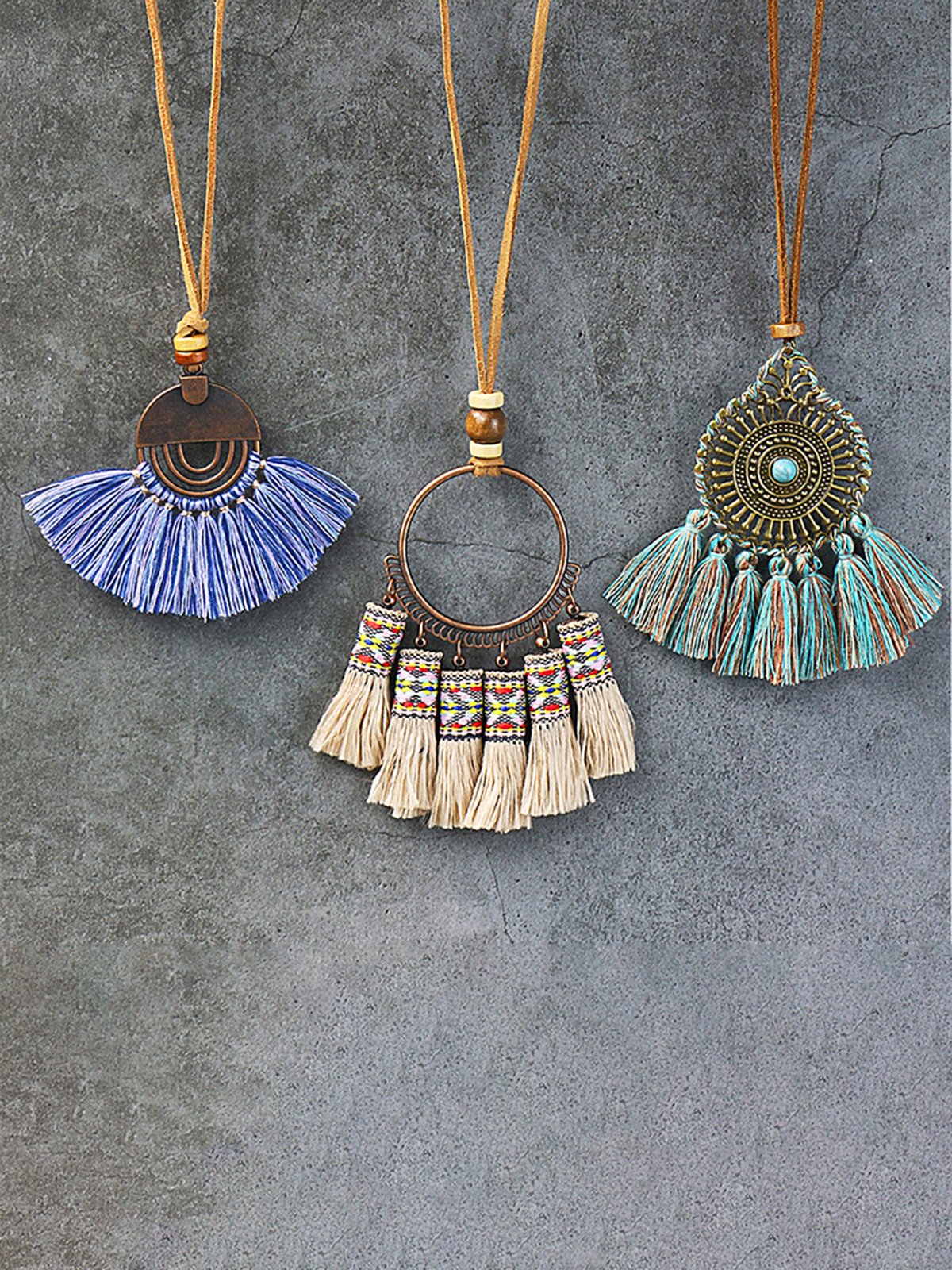 Ethnic Handwoven Tassel Necklace