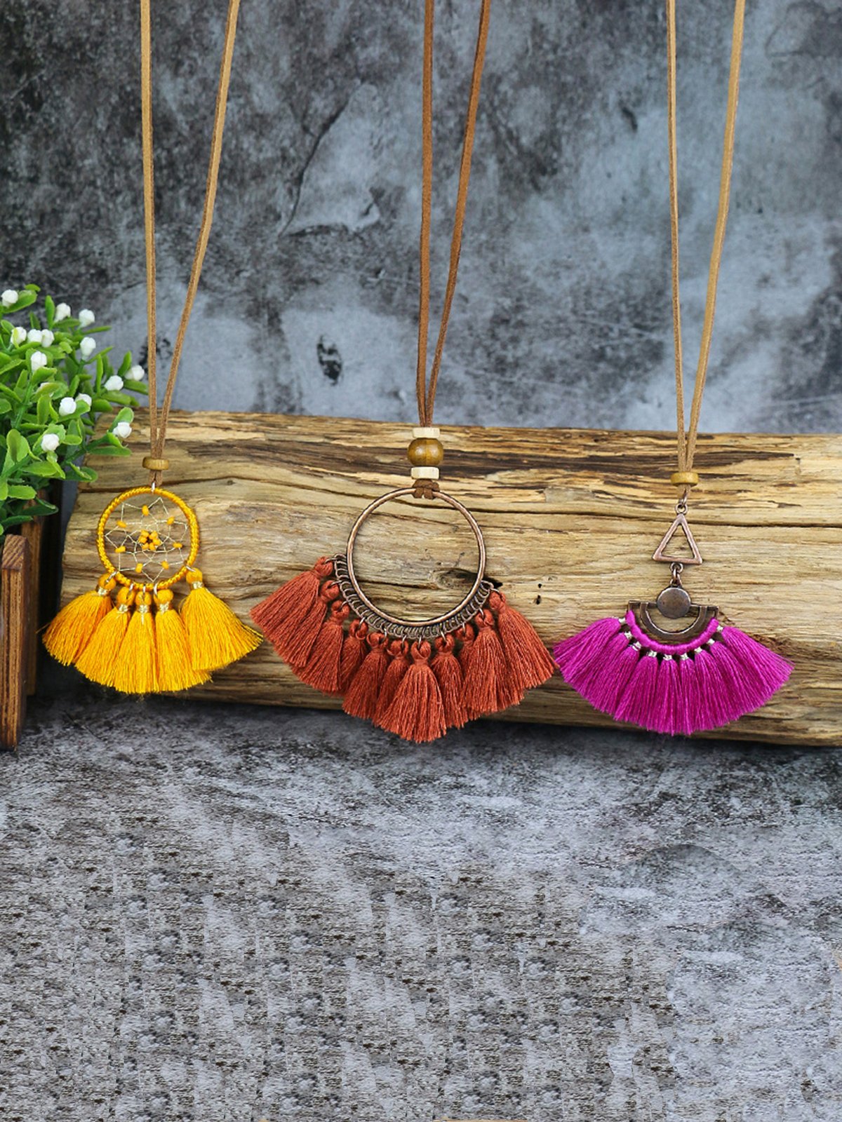 Ethnic Handwoven Tassel Necklace