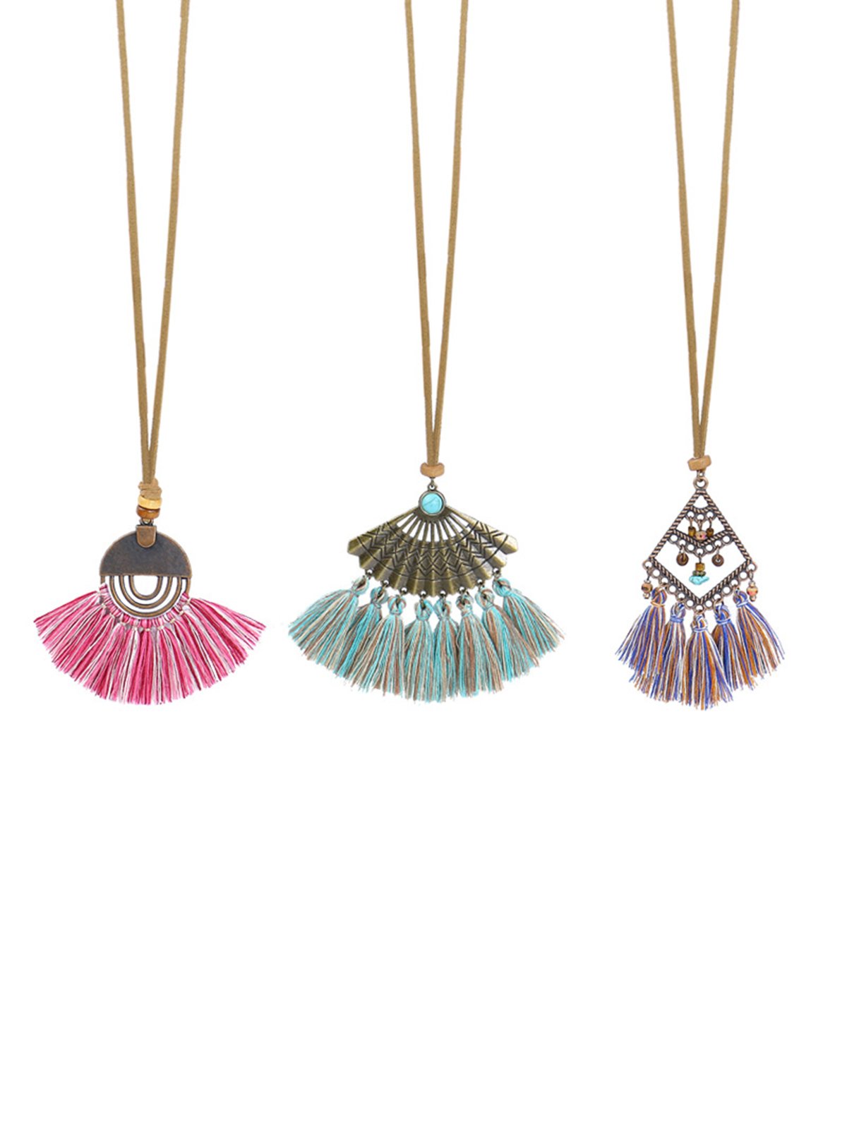 Ethnic Handwoven Tassel Necklace