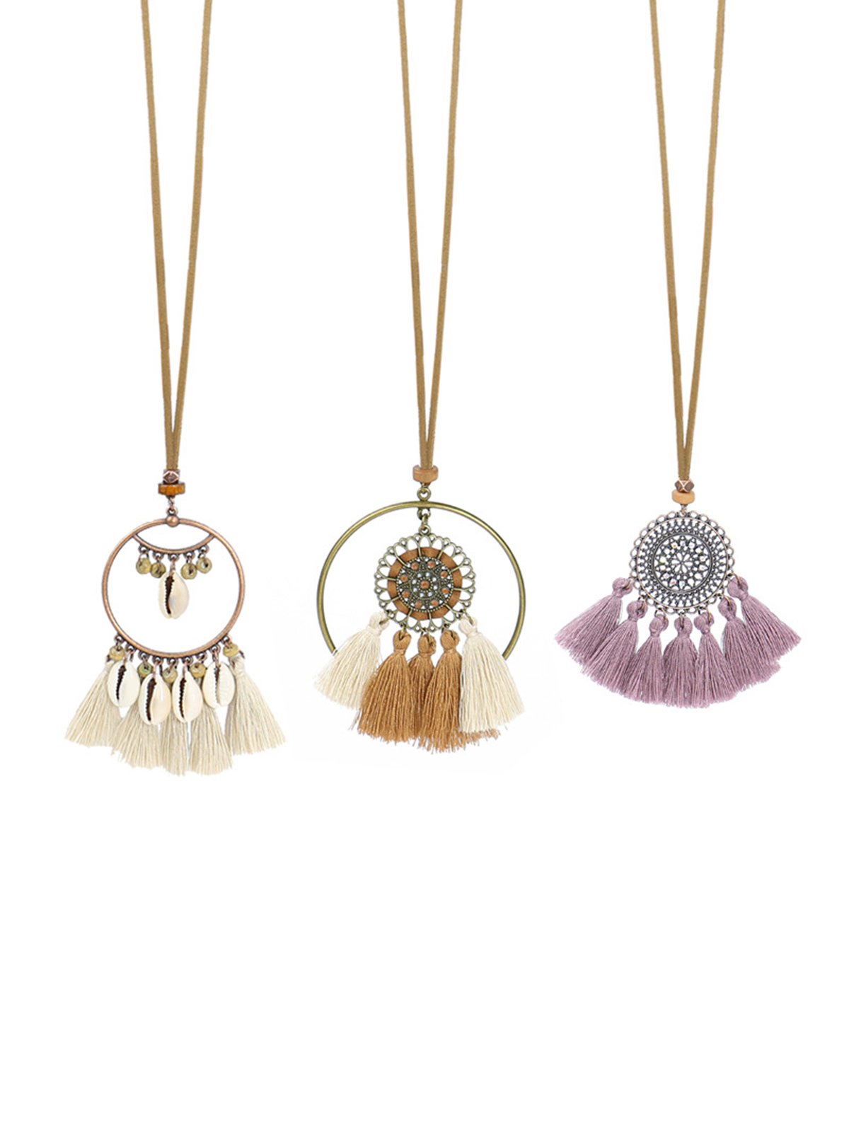 Ethnic Handwoven Tassel Necklace