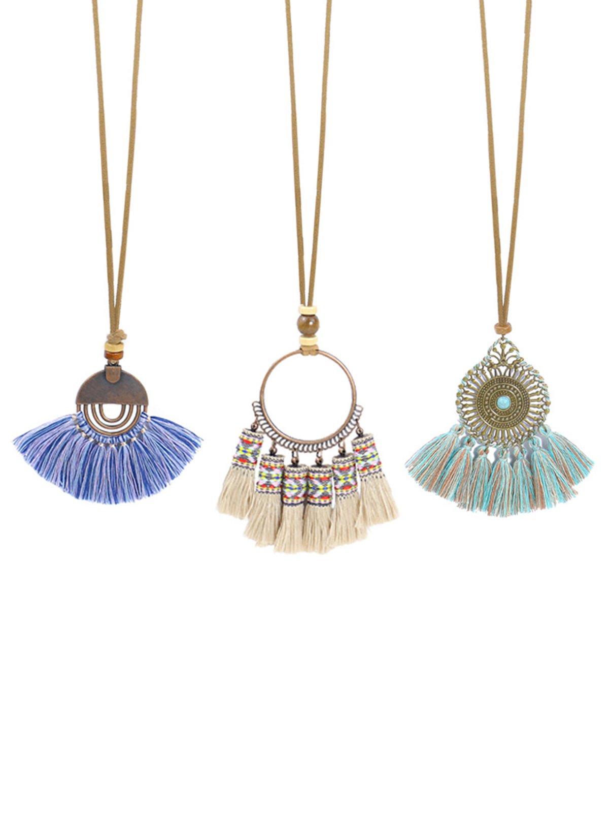 Ethnic Handwoven Tassel Necklace