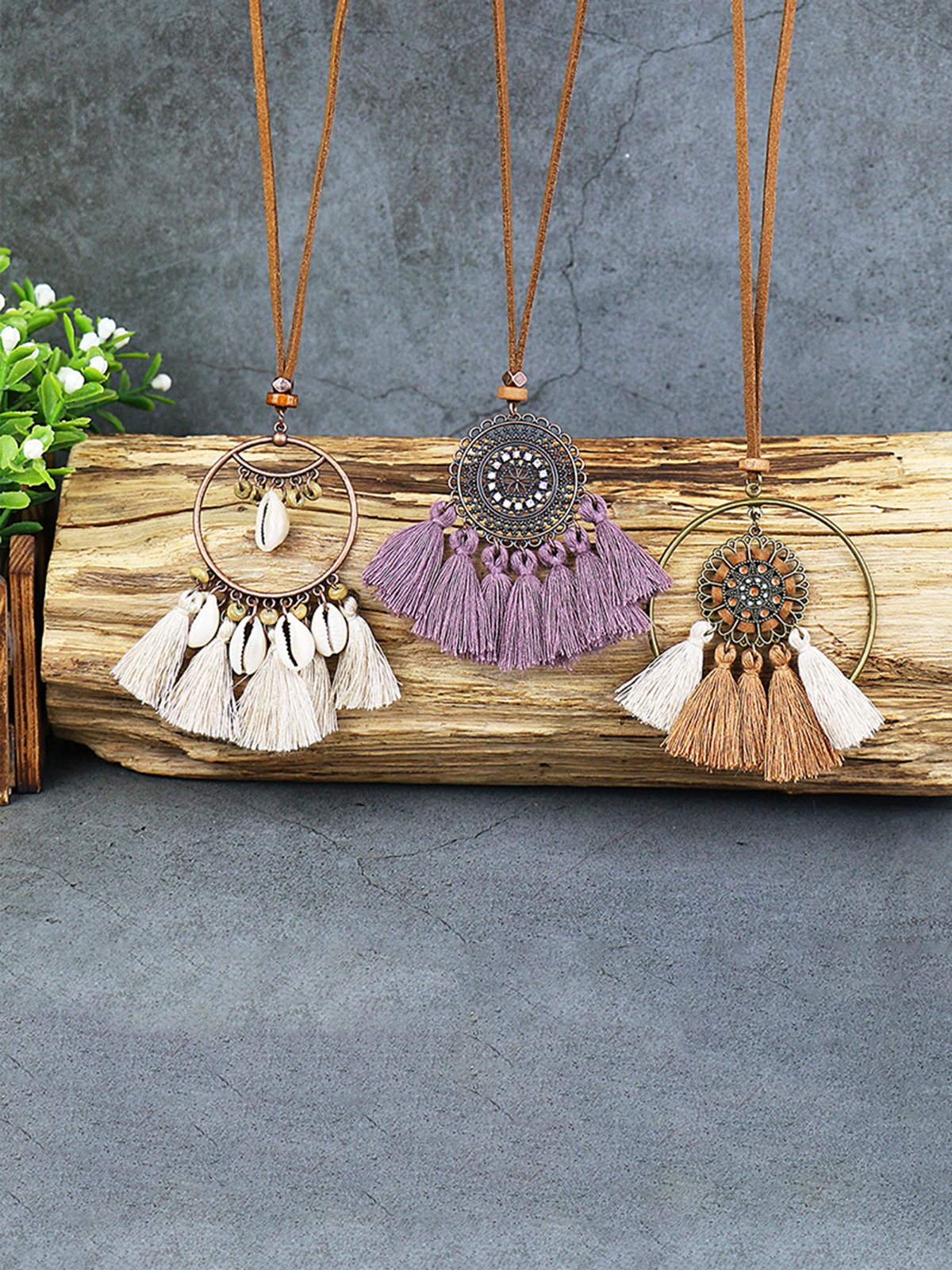 Ethnic Handwoven Tassel Necklace
