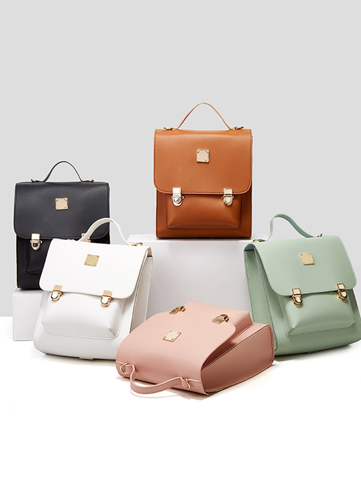 Clasp Lock Women's Bags