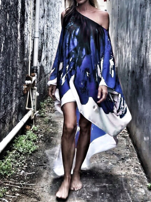 Cotton Boho Strapless Feather Summer Dress