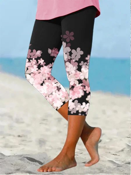 Jersey Floral Casual Pants