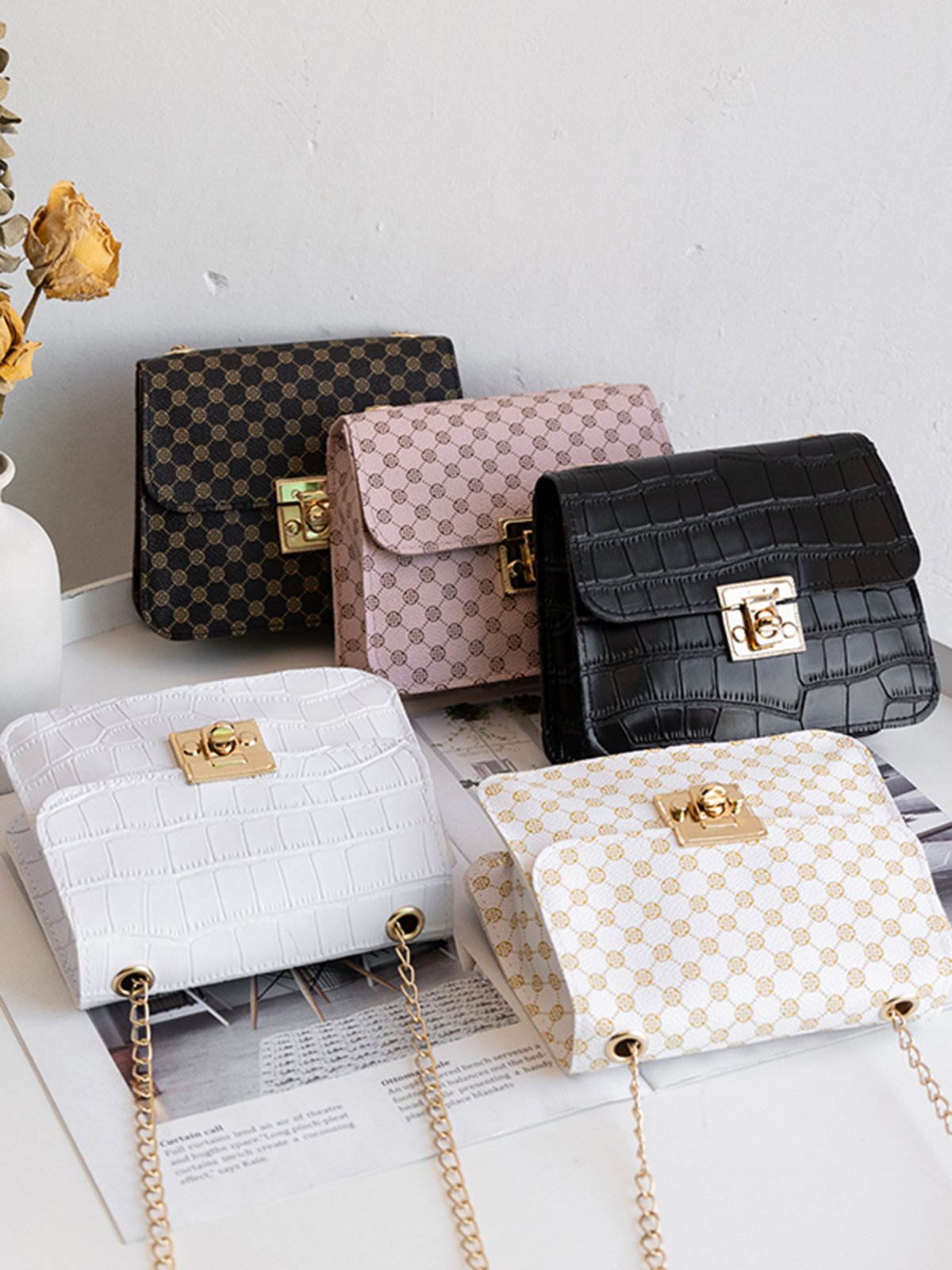 Pu Leather Simple Women's Bags