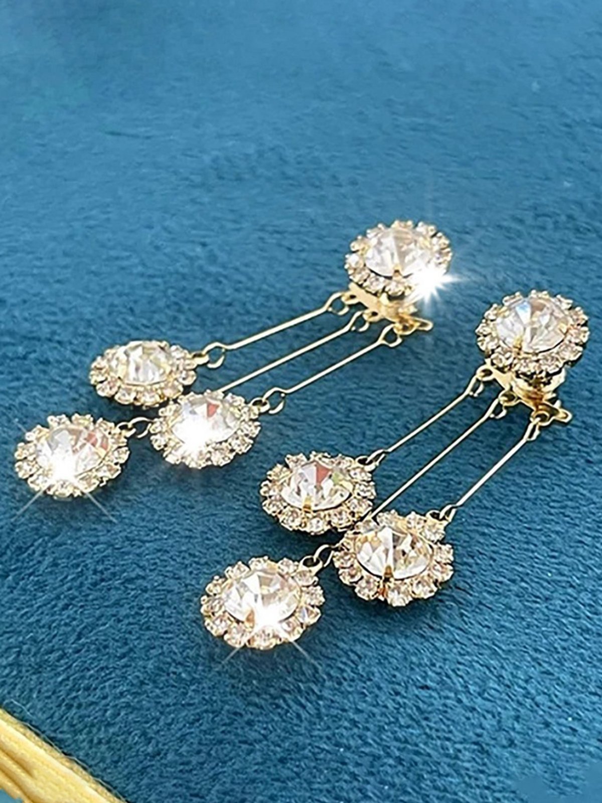 Zircon Tassel Earrings Dress Jewelry