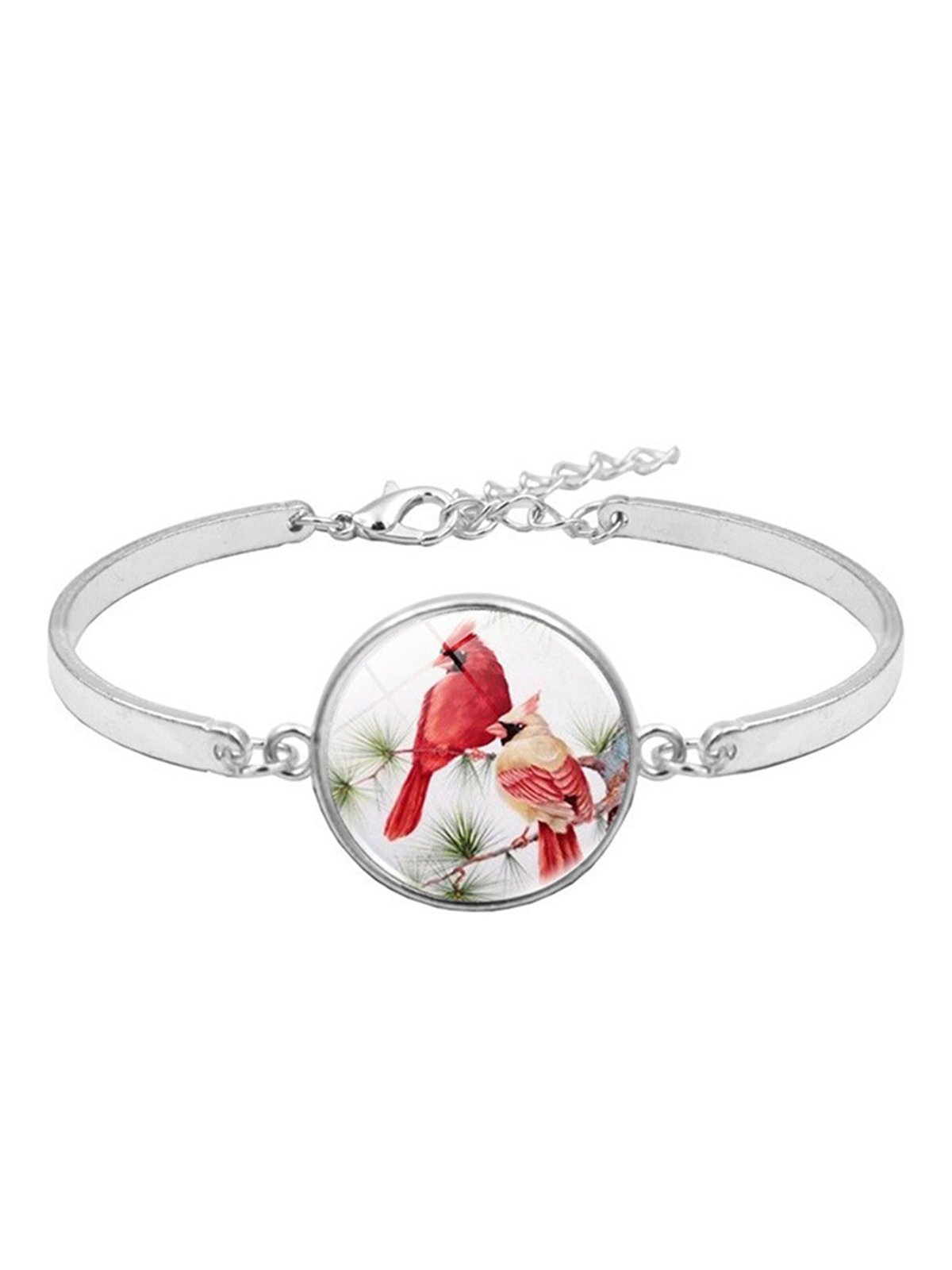 Red Bird Jewel Necklace Earring Bracelet Set