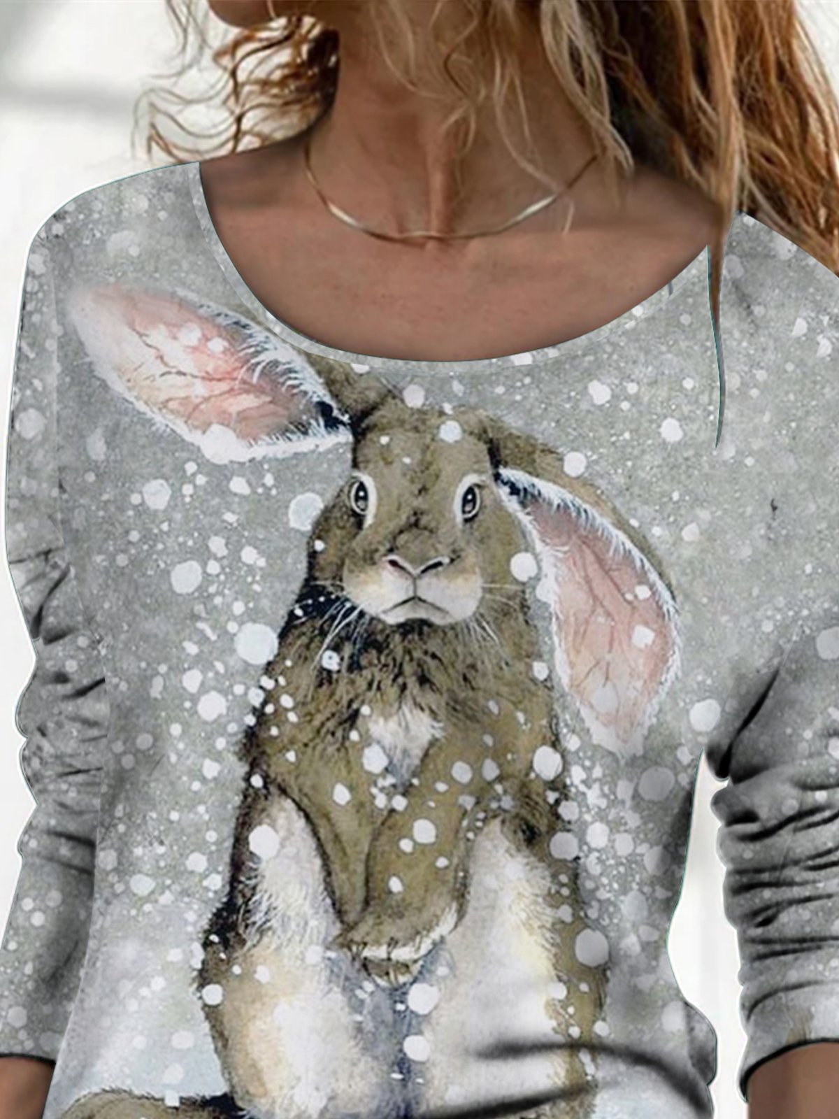 Loosen Polyester Cotton Casual Long Sleeve Top