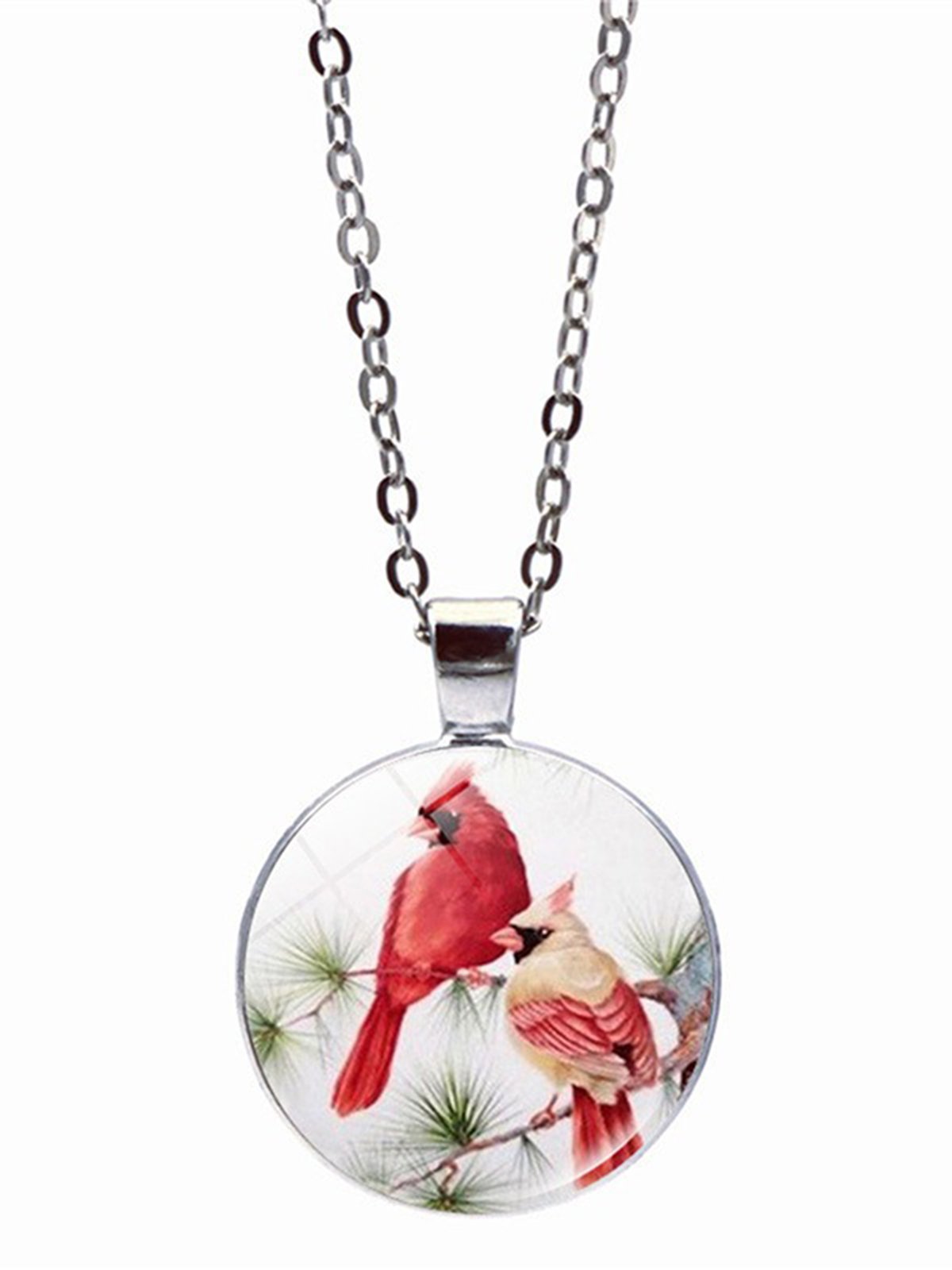 Red Bird Jewel Necklace Earring Bracelet Set