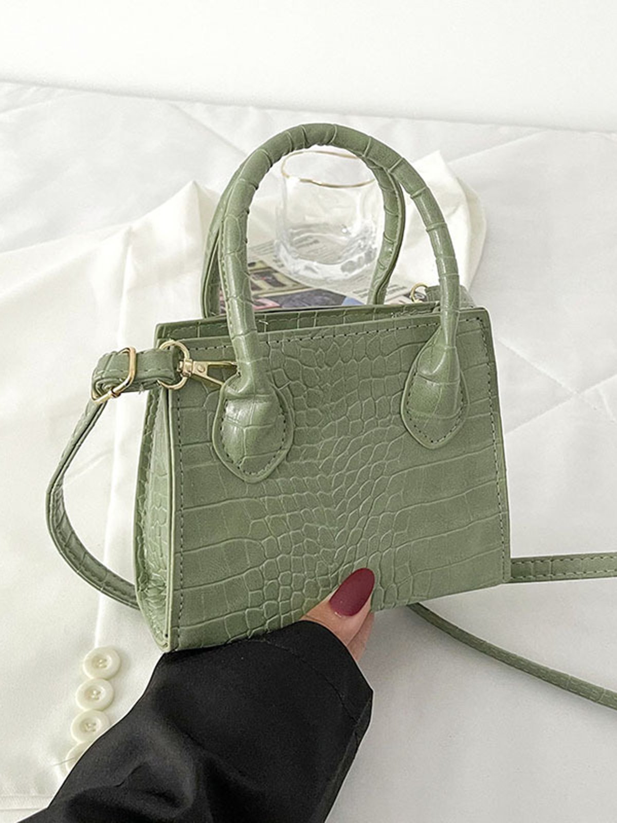 Pu Leather Zipper Women's Bags