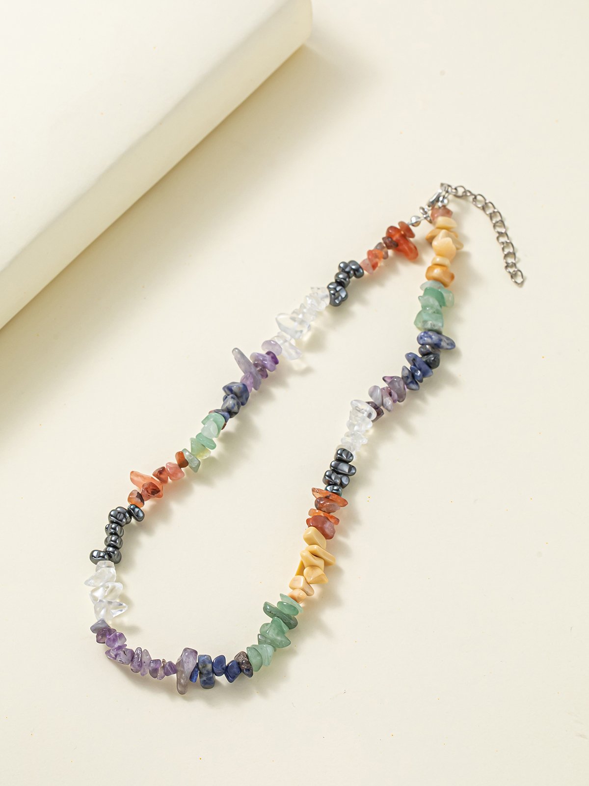 Ethnic Style Natural Crystal Color Versatile Necklace