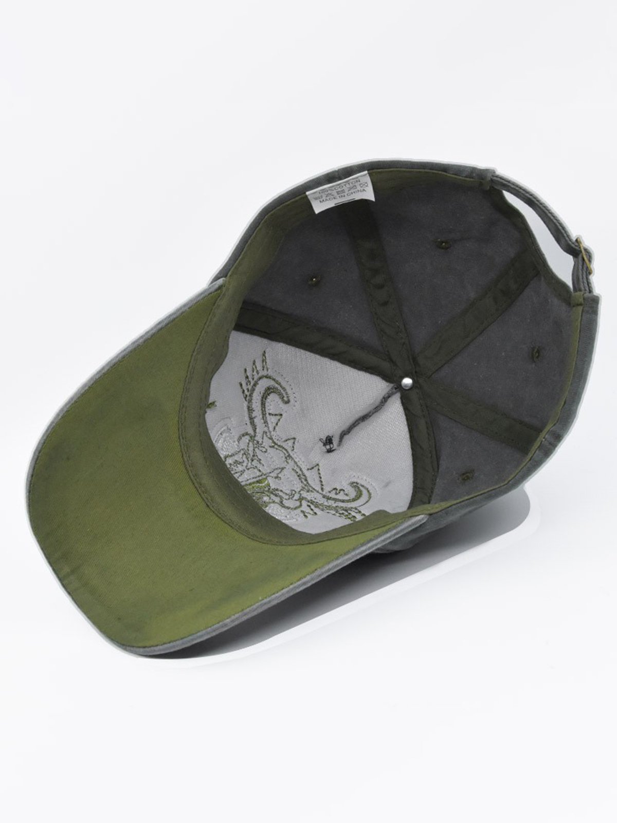 Men's Colorblock Washed Distressed Three-Dimensional Embroidered Baseball Cap