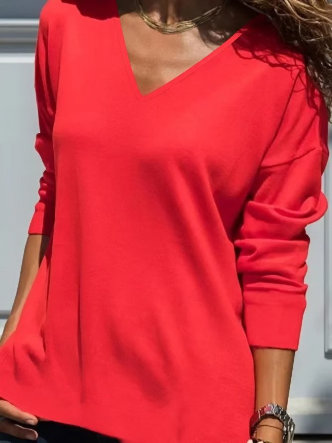 V Neck Jersey T-shirt