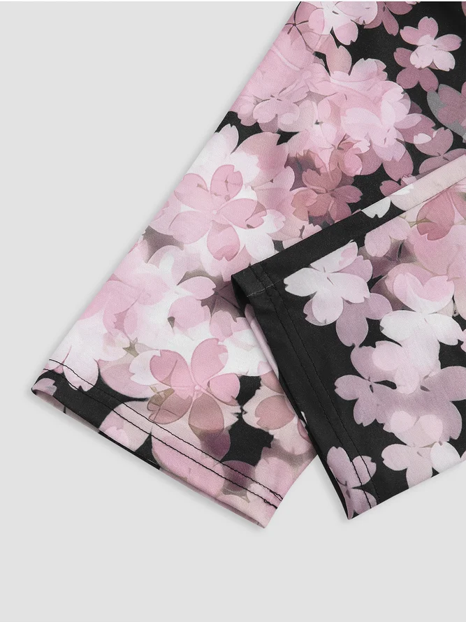 Jersey Floral Casual Pants